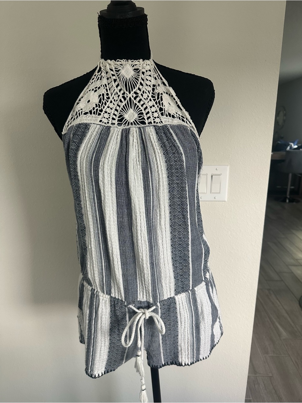 BECCA Black and White Branded Swimwear Label Patch